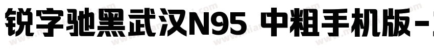 锐字驰黑武汉N95 中粗手机版字体转换
